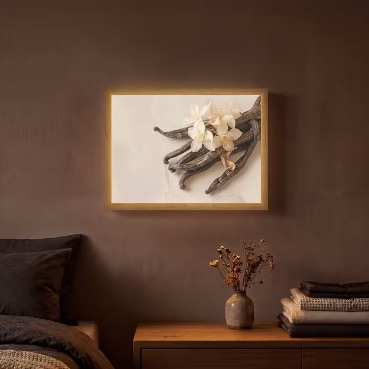 Lightbox - Wandlamp - Vanille - Bloemen - Beige — 3