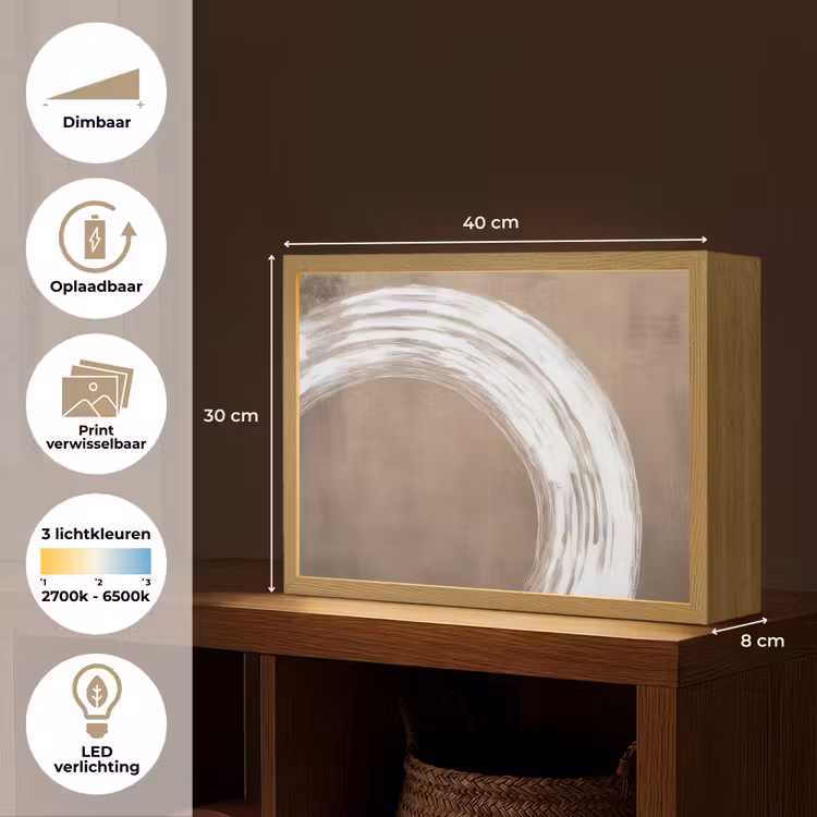 Lightbox - Wandlamp - Verf - Bruin - Japandi — 10