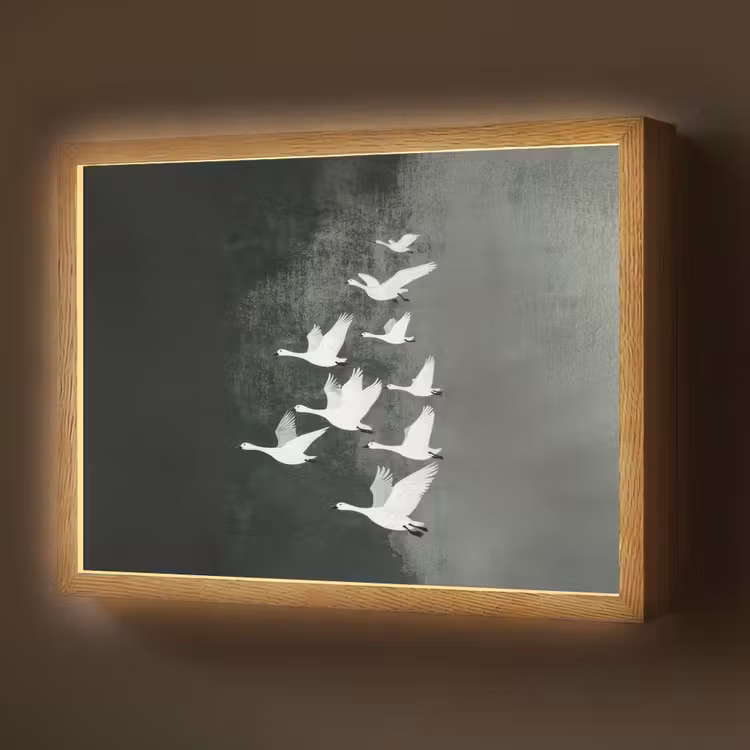 Lightbox - Wandlamp - Vogel - Japandi - Groen — 1
