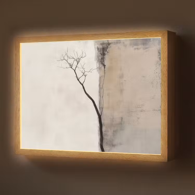 Lightbox - Wandlamp - Wabi sabi - Plant - Beige — 1