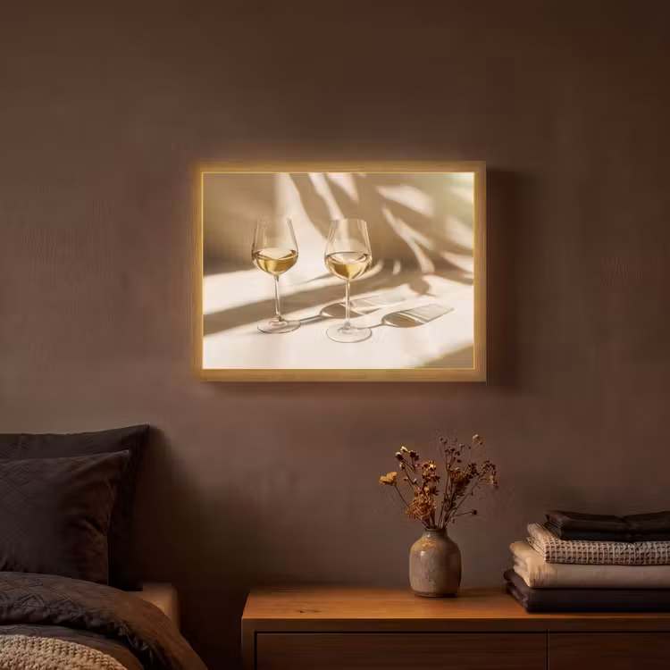 Lightbox - Wandlamp - Wijn - Wijnglazen - Wit — 3