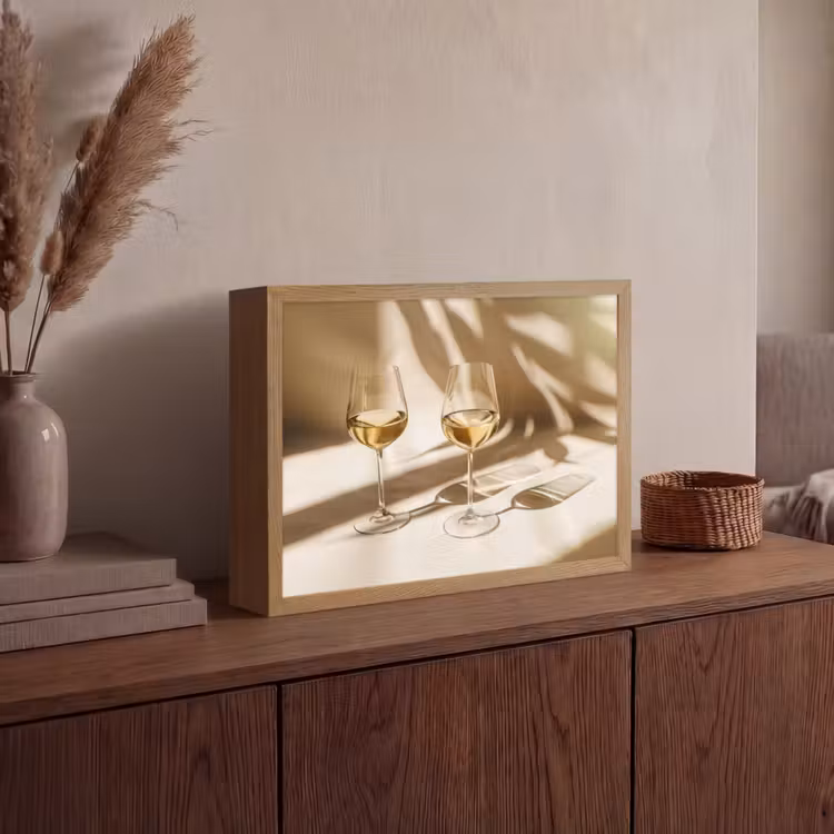 Lightbox - Wandlamp - Wijn - Wijnglazen - Wit — 4