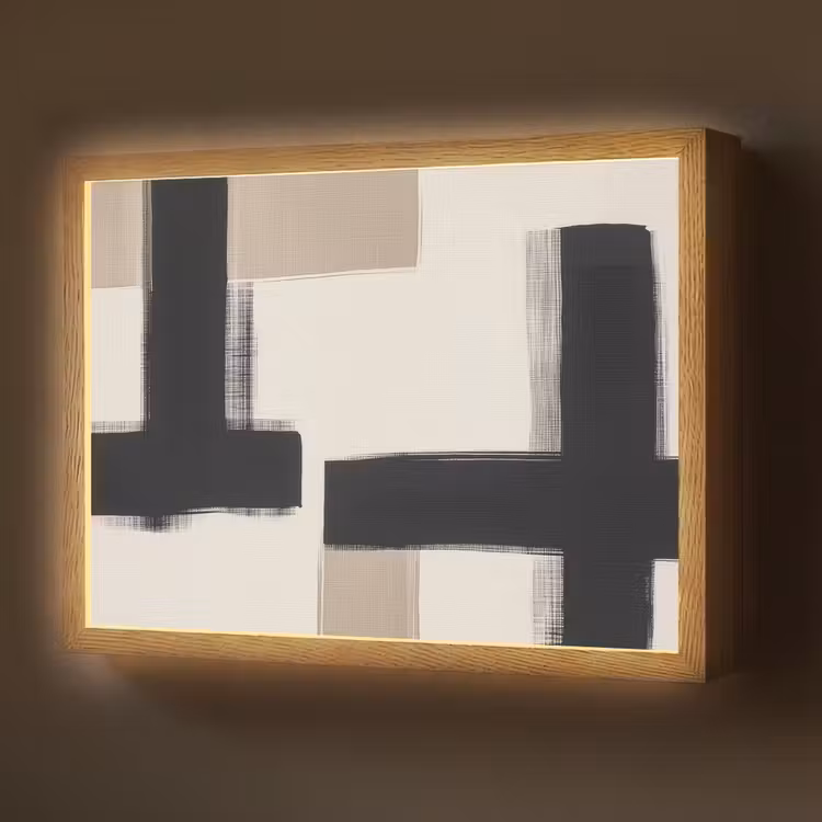 Lightbox - Wandlamp - Zwart - Abstract - Japandi — 1