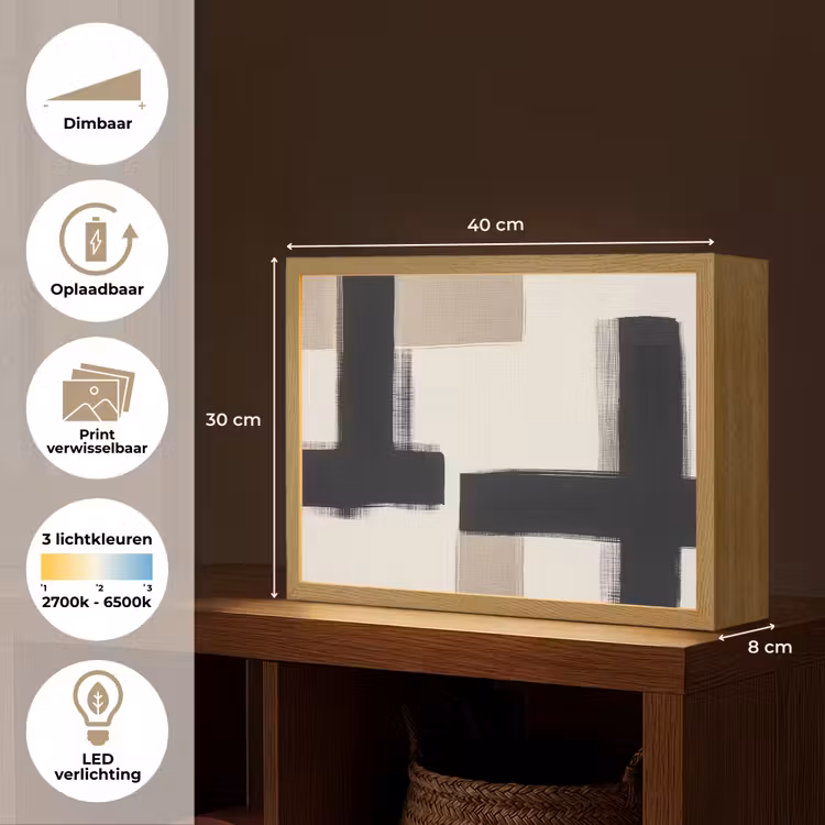 Lightbox - Wandlamp - Zwart - Abstract - Japandi — 10