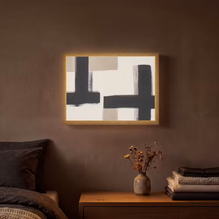 Lightbox - Wandlamp - Zwart - Abstract - Japandi — 3