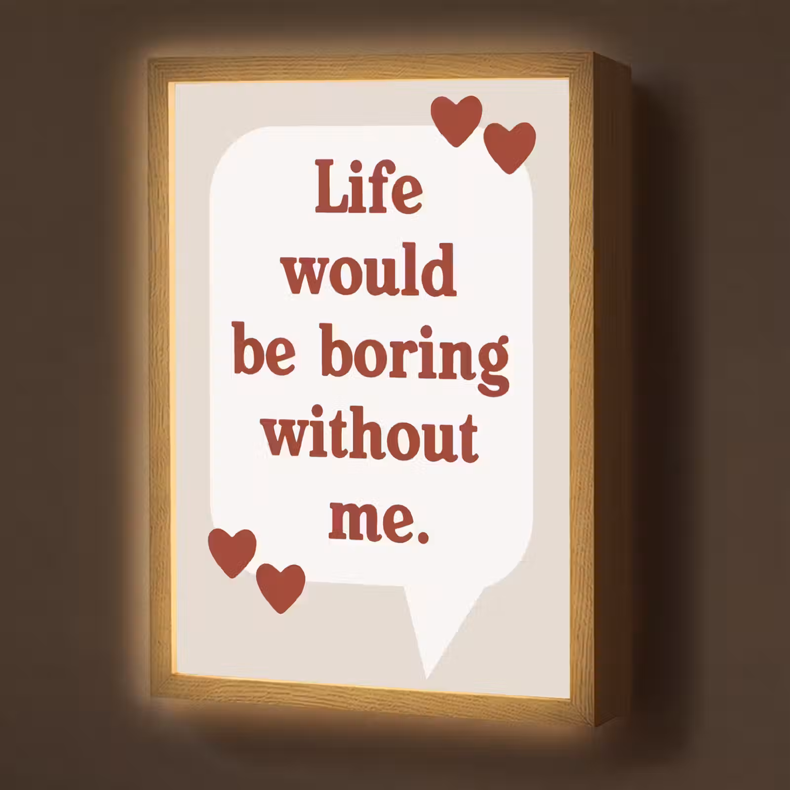 Lightbox - Wandlamp - Quote - Tekstballon - Hartjes — 1