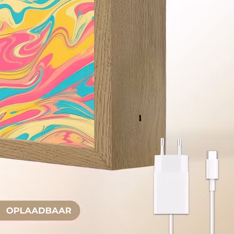 Lightbox - Wandlamp - Geel - Roze - Blauw - Retro — 7