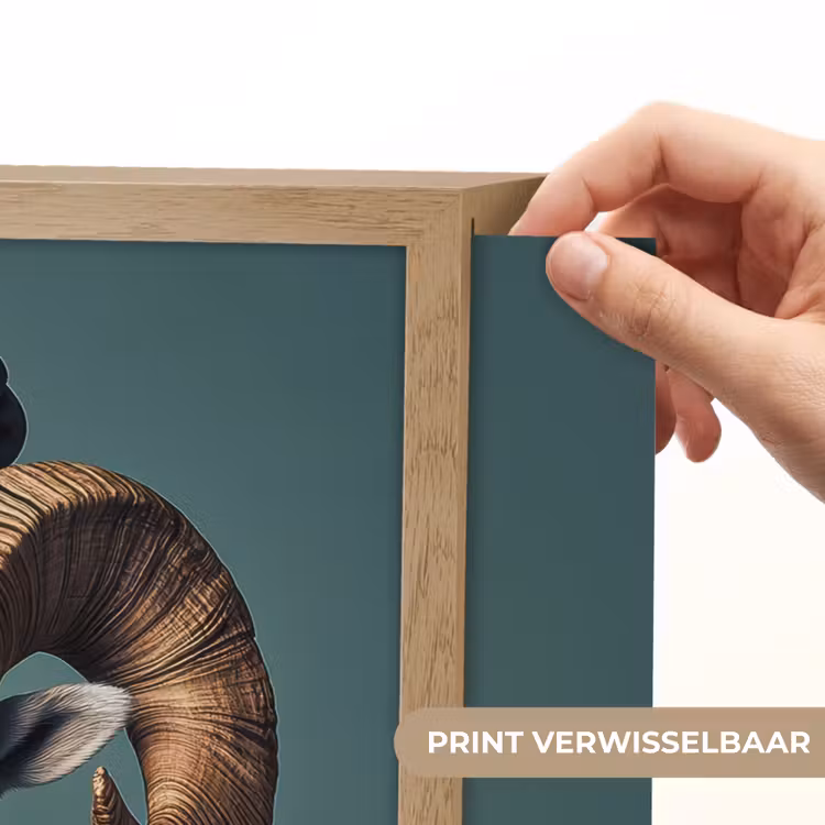 Lightbox - Wandlamp - Geit - Hoorns - Kokskleding — 5