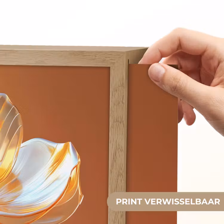 Lightbox - Wandlamp - Glazen - Bloem - Oranje — 5