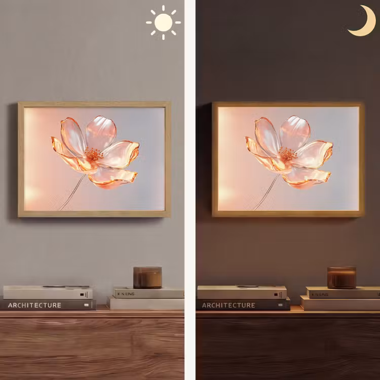 Lightbox - Wandlamp - Glazen - Bloem - Roze — 6