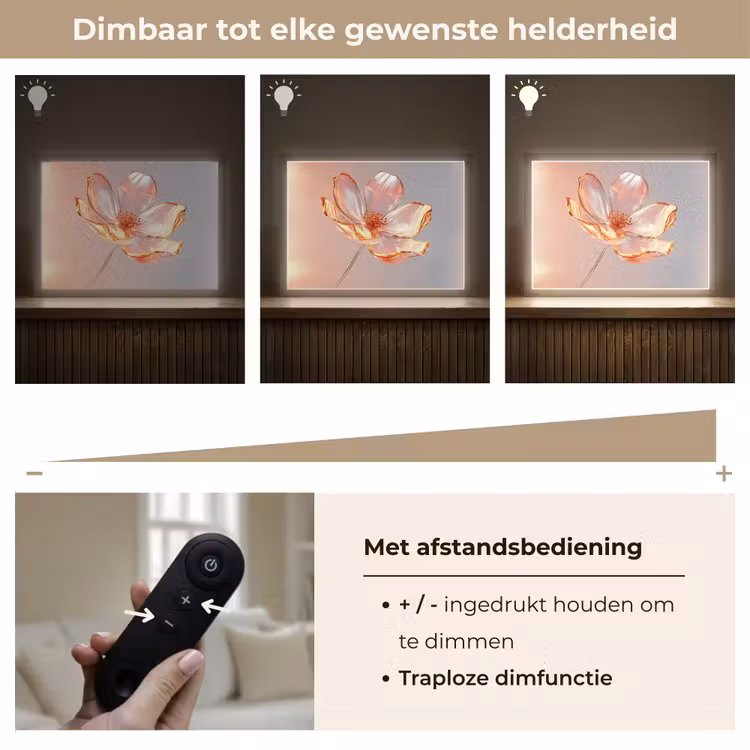 Lightbox - Wandlamp - Glazen - Bloem - Roze — 9