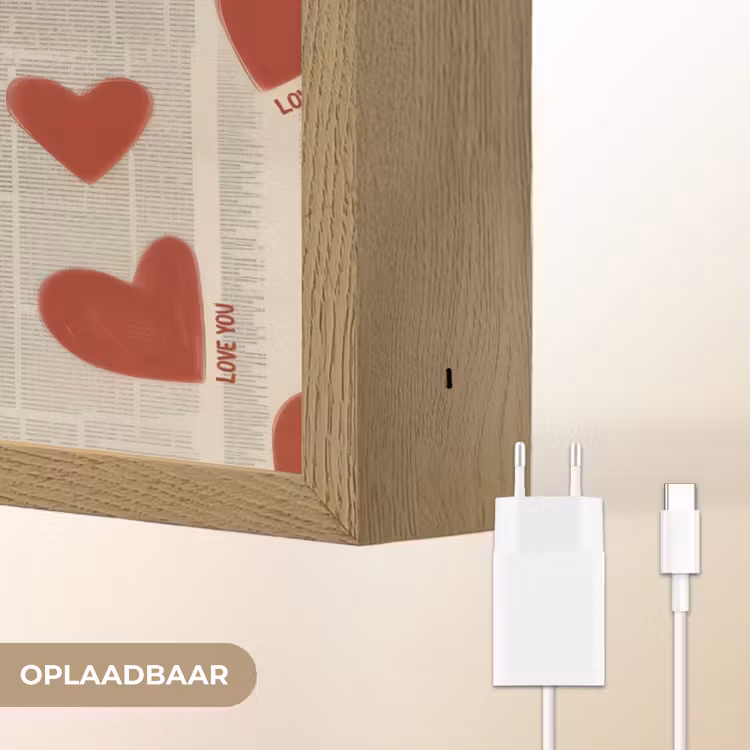 Lightbox - Wandlamp - Hartjes - Krant - Loveyou — 7
