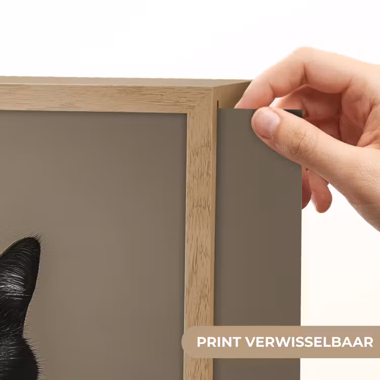 Lightbox - Wandlamp - Kat - Kokskleding - Zwart - Wit — 5
