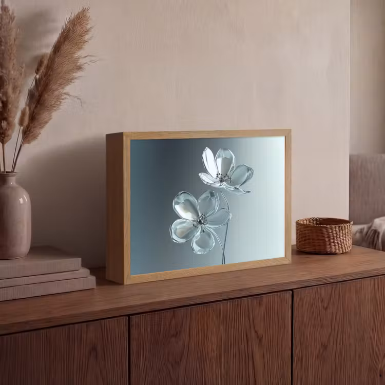 Lightbox - Wandlamp - Kristal - Bloemen - Grijs — 4