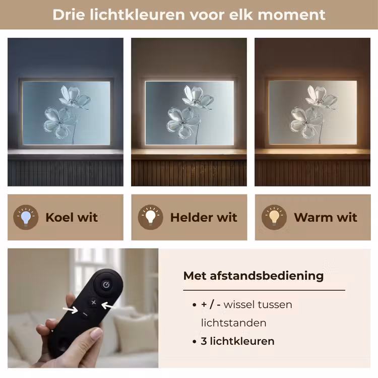 Lightbox - Wandlamp - Kristal - Bloemen - Grijs — 8