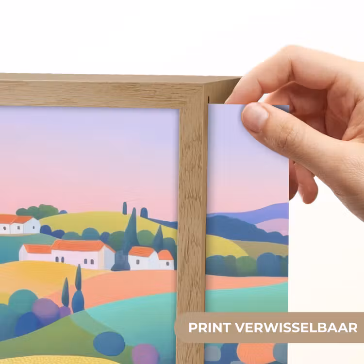 Lightbox - Wandlamp - Landschap - Paars - Pastel - Huizen — 5