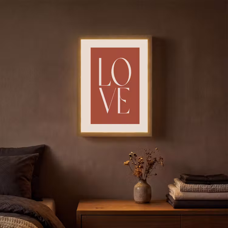 Lightbox - Wandlamp - Love - Rood - Minimalistisch — 3