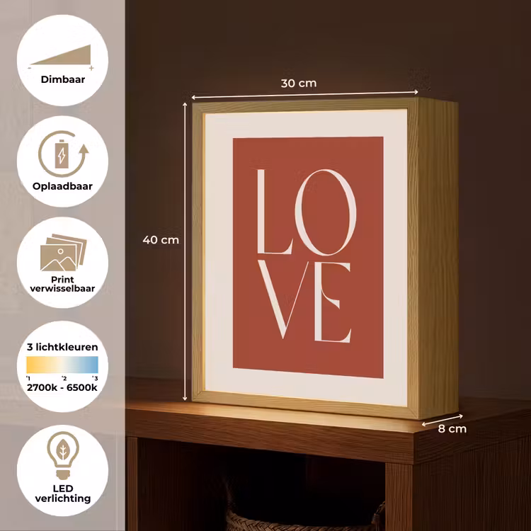 Lightbox - Wandlamp - Love - Rood - Minimalistisch — 9