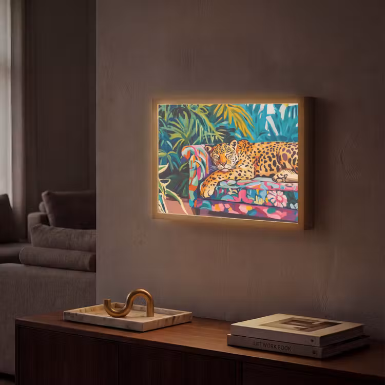 Lightbox - Wandlamp - Luipaard - Kleurrijk - Tropisch — 2