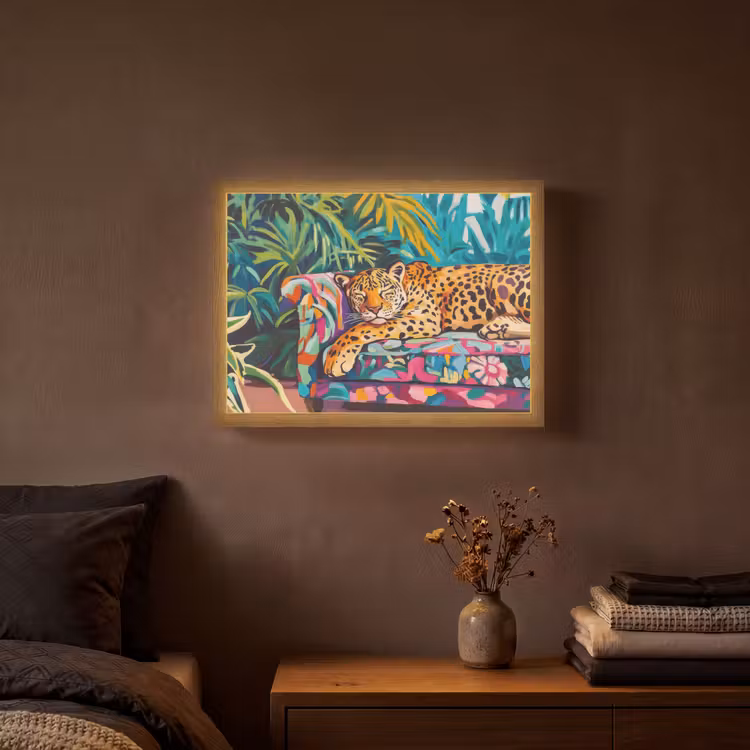 Lightbox - Wandlamp - Luipaard - Kleurrijk - Tropisch — 3