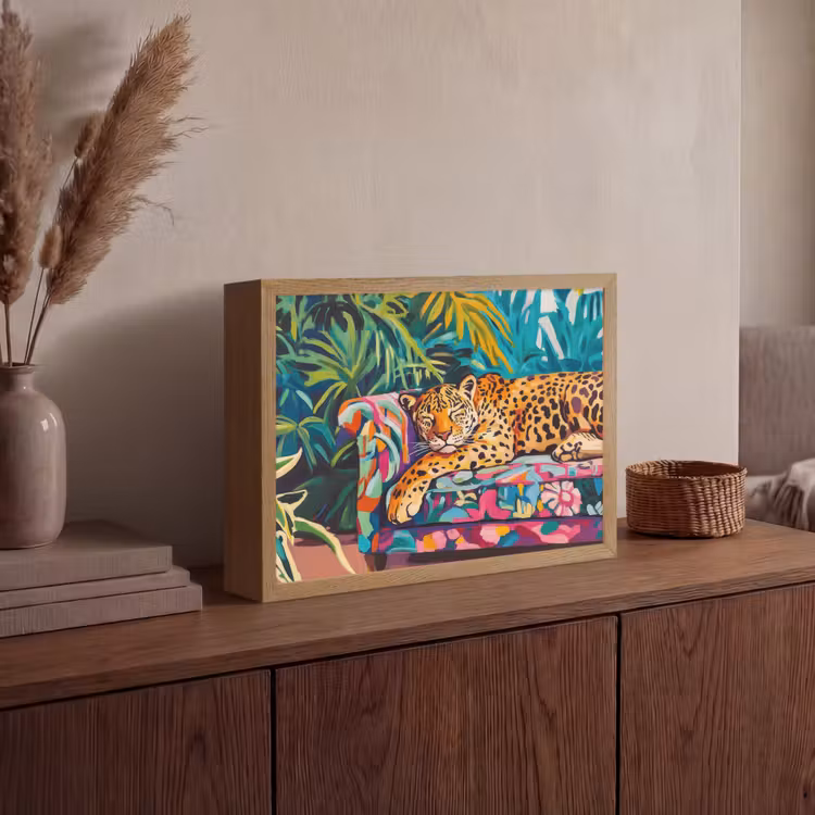 Lightbox - Wandlamp - Luipaard - Kleurrijk - Tropisch — 4