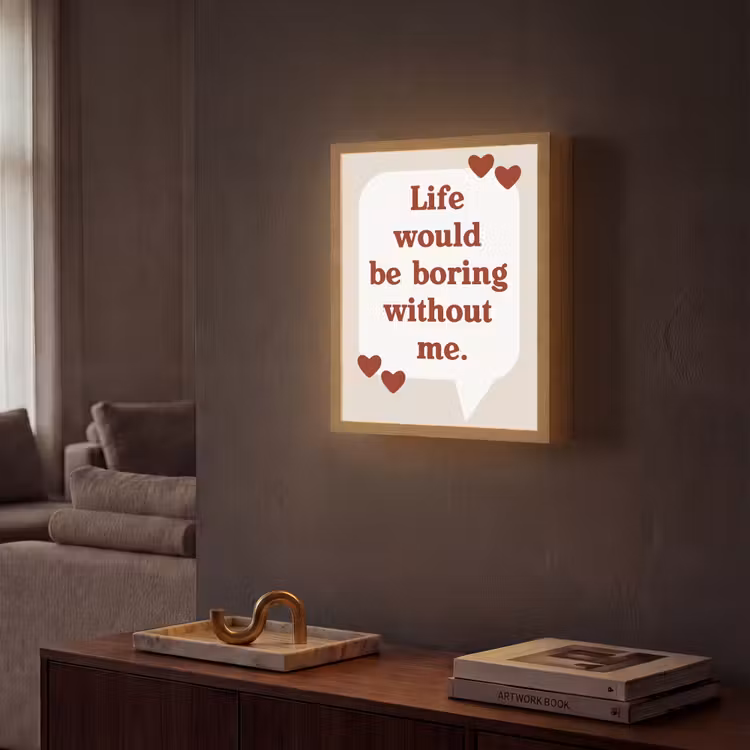 Lightbox - Wandlamp - Quote - Tekstballon - Hartjes — 2