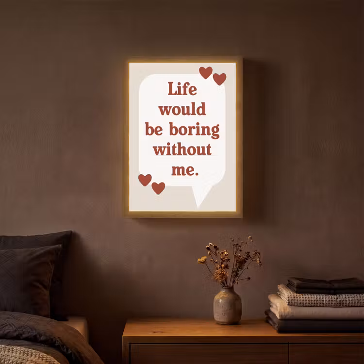 Lightbox - Wandlamp - Quote - Tekstballon - Hartjes — 3