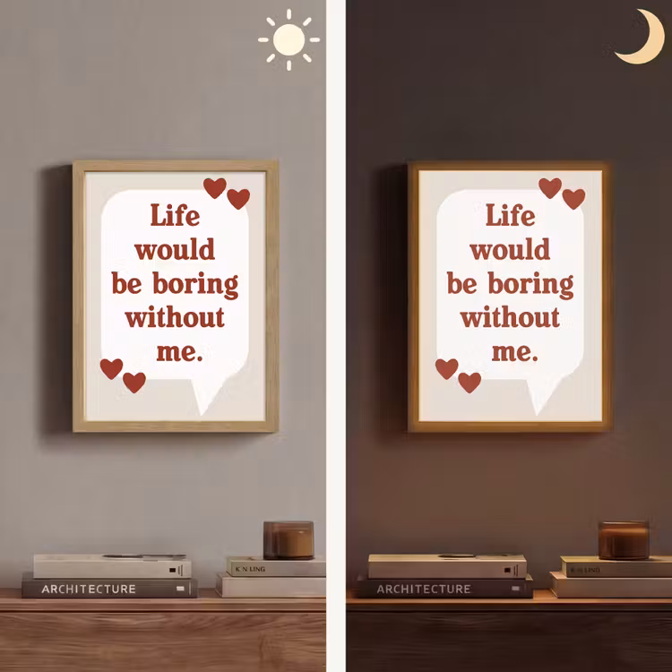 Lightbox - Wandlamp - Quote - Tekstballon - Hartjes — 5