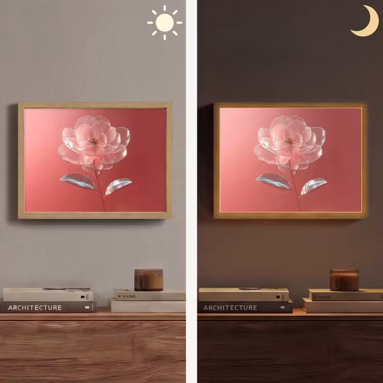 Lightbox - Wandlamp - Sierlijk - Bloem - Roze - Glazen — 6