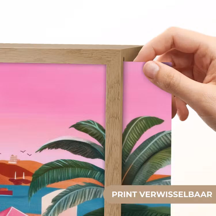 Lightbox - Wandlamp - Stad - Roze - Palmbomen — 5