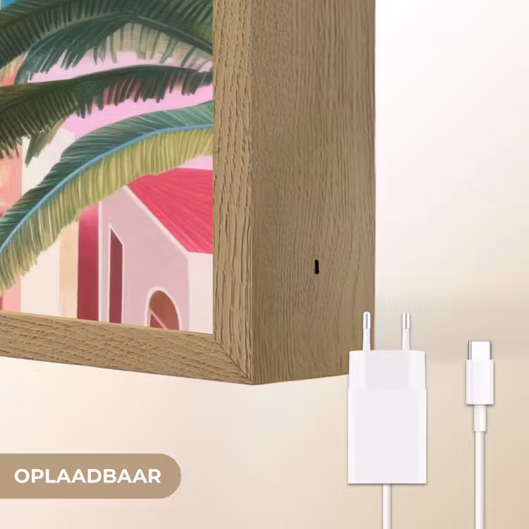 Lightbox - Wandlamp - Stad - Roze - Palmbomen — 7