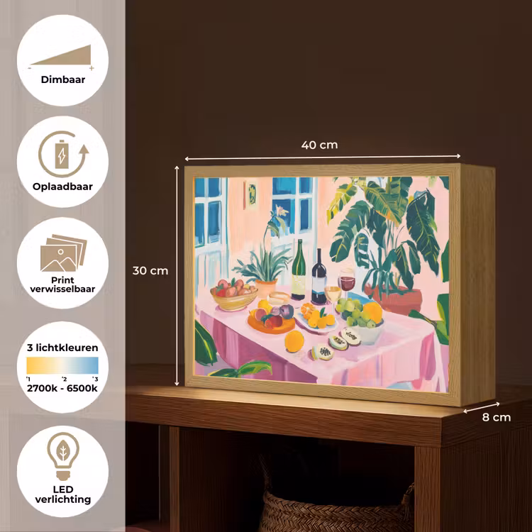 Lightbox - Wandlamp - Tafel - Wijn - Fruit — 10