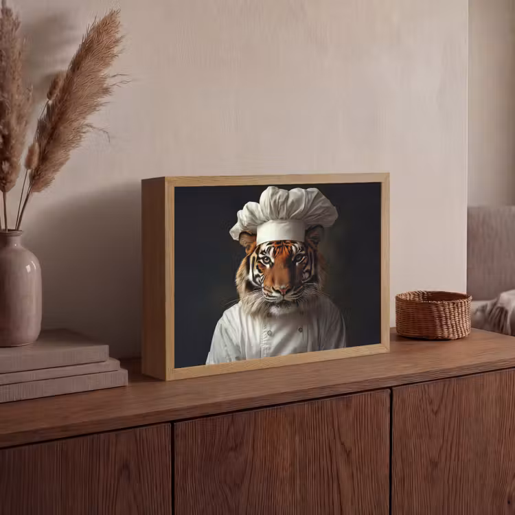 Lightbox - Wandlamp - Tijger - Kokskleding - Bruin — 4