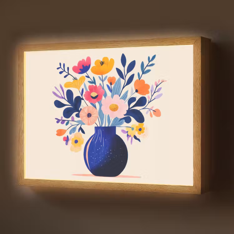 Lightbox - Wandlamp - Vaas - Bloemen - Boeket — 1