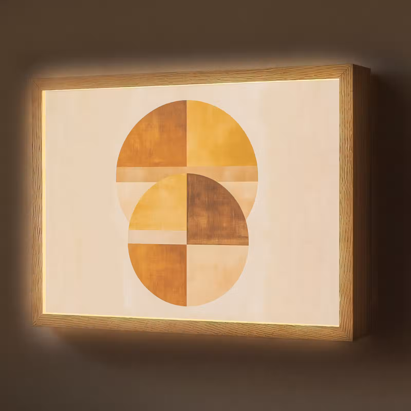 Lightbox - Wandlamp - Cirkels - Geel - Minimalistisch — 1