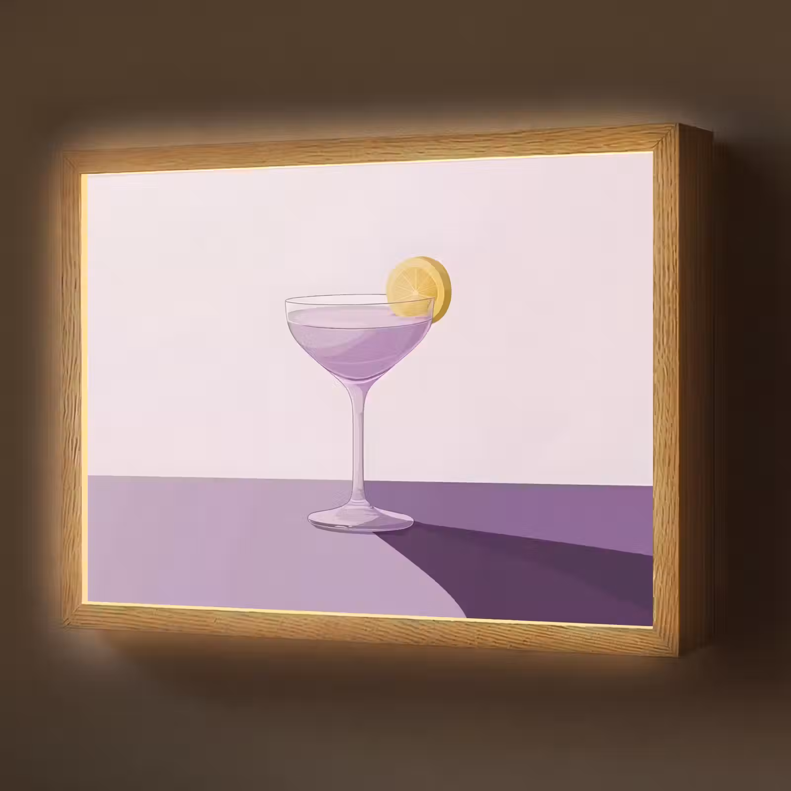 Lightbox - Wandlamp - Cocktail - Paars - Minimalistisch - Citroen — 1