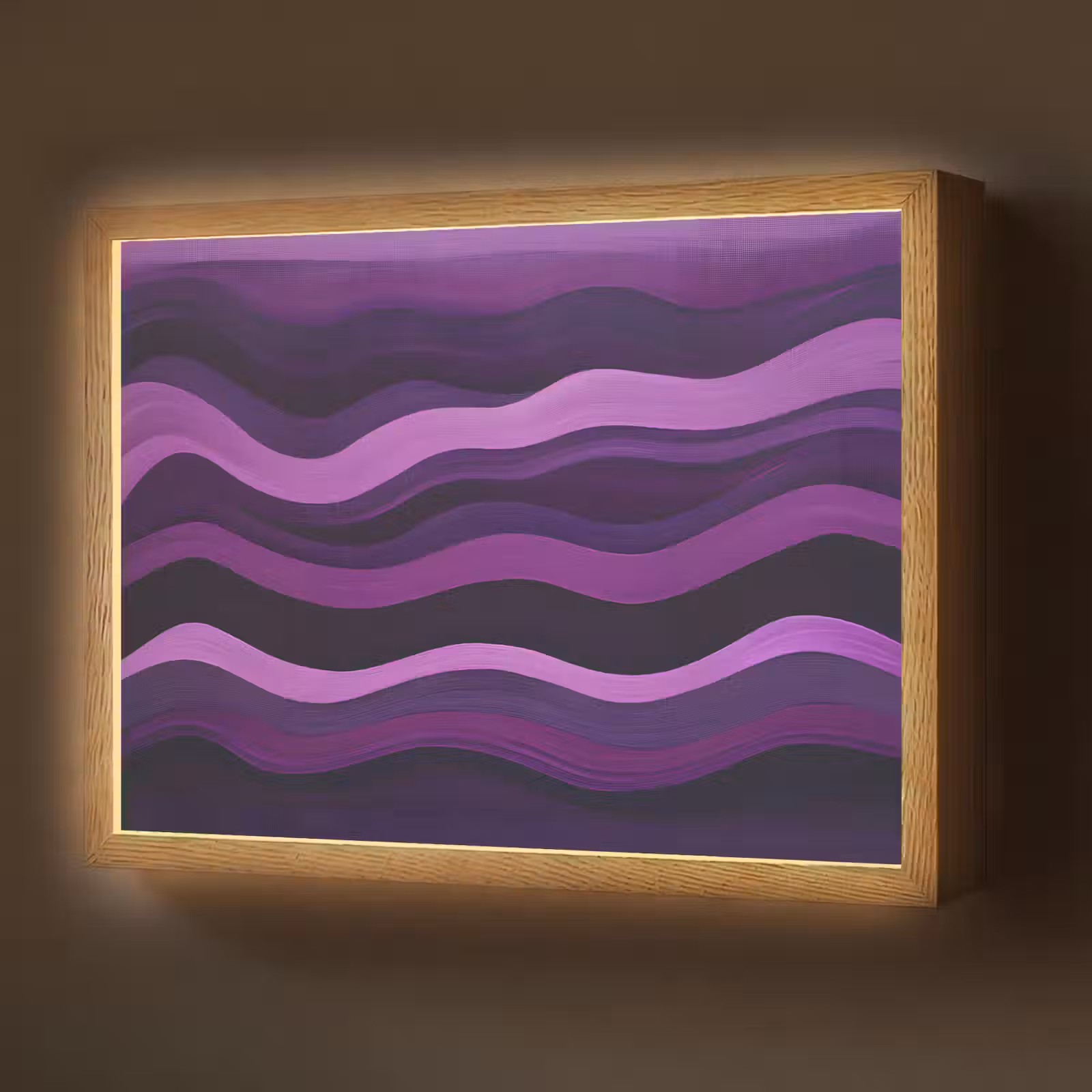 Lightbox - Wandlamp - Lijnen - Golven - Paars - Abstract — 1