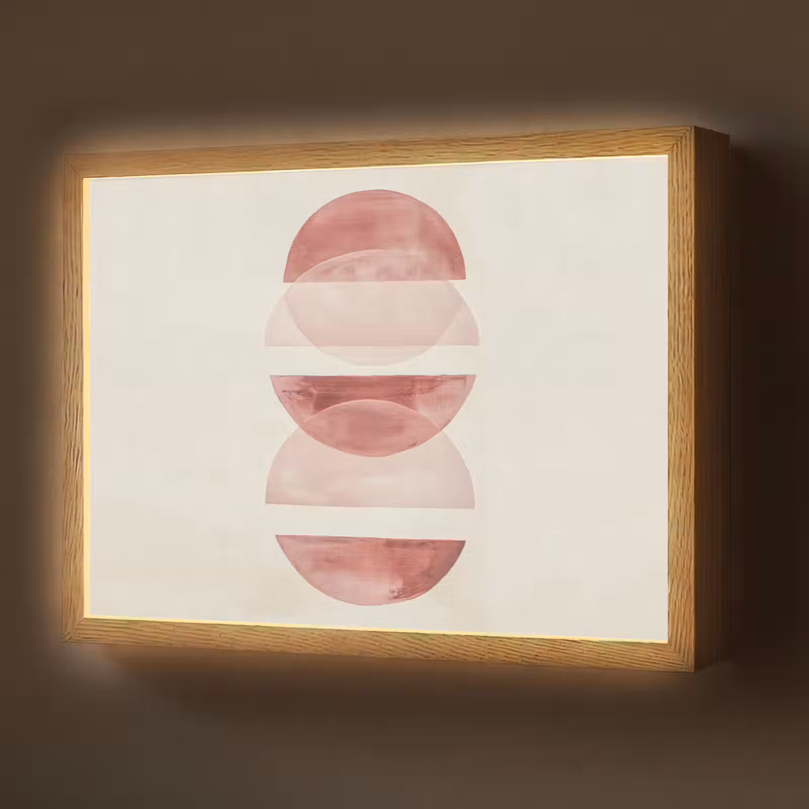 Lightbox - Wandlamp - Minimalistisch - Cirkels - Roze — 1