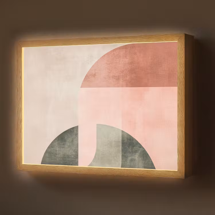 Lightbox - Wandlamp - Cirkel - Abstract - Roze — 1