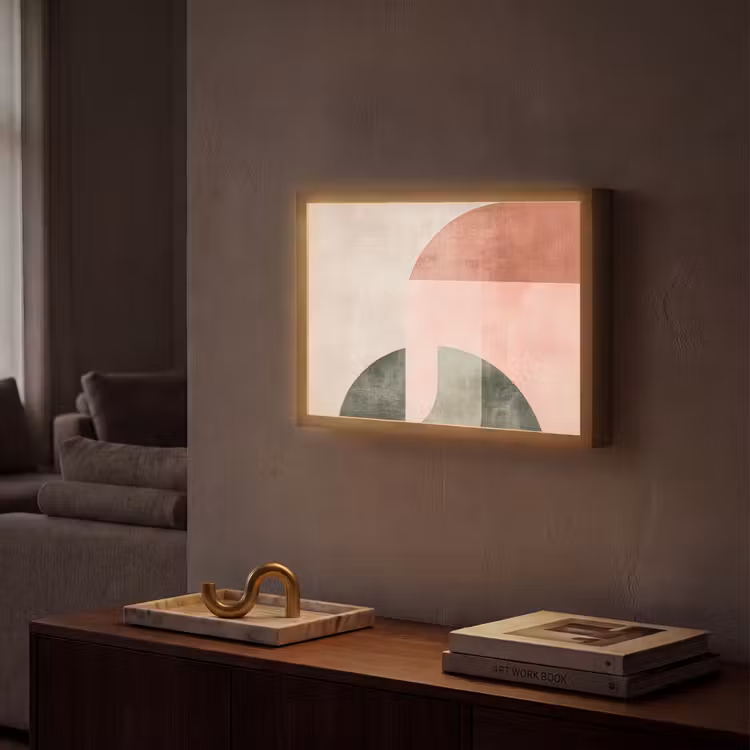 Lightbox - Wandlamp - Cirkel - Abstract - Roze — 2
