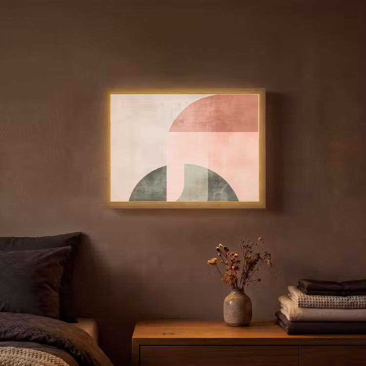 Lightbox - Wandlamp - Cirkel - Abstract - Roze — 3