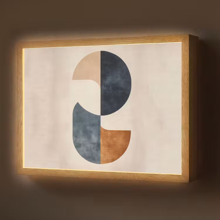 Lightbox - Wandlamp - Cirkels - Abstract - Kleurrijk — 1