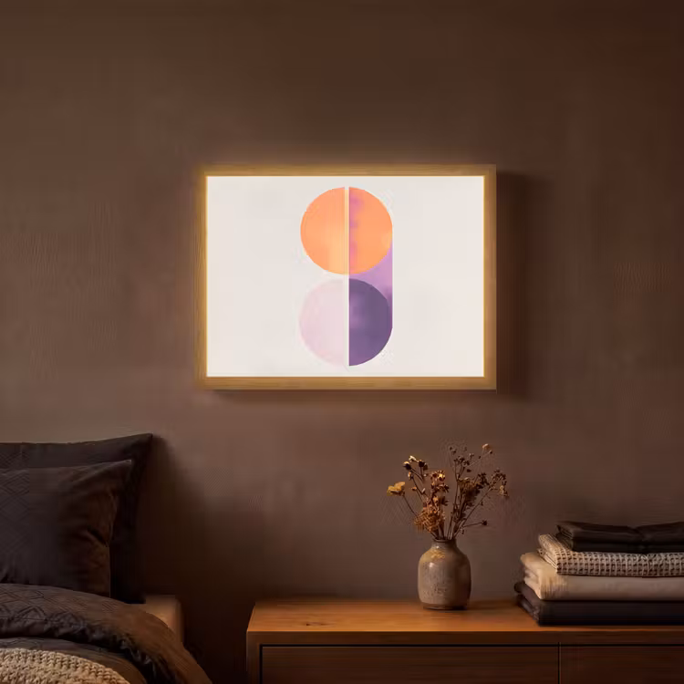 Lightbox - Wandlamp - Cirkels - Abstract - Paars — 3