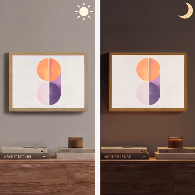 Lightbox - Wandlamp - Cirkels - Abstract - Paars — 6