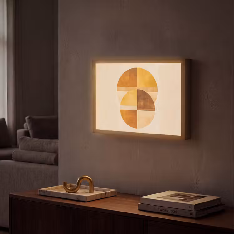 Lightbox - Wandlamp - Cirkels - Geel - Minimalistisch — 2