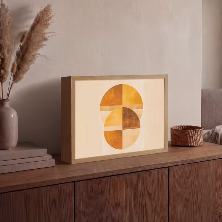 Lightbox - Wandlamp - Cirkels - Geel - Minimalistisch — 4