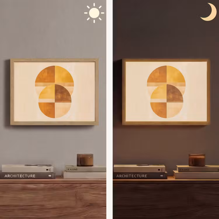 Lightbox - Wandlamp - Cirkels - Geel - Minimalistisch — 6