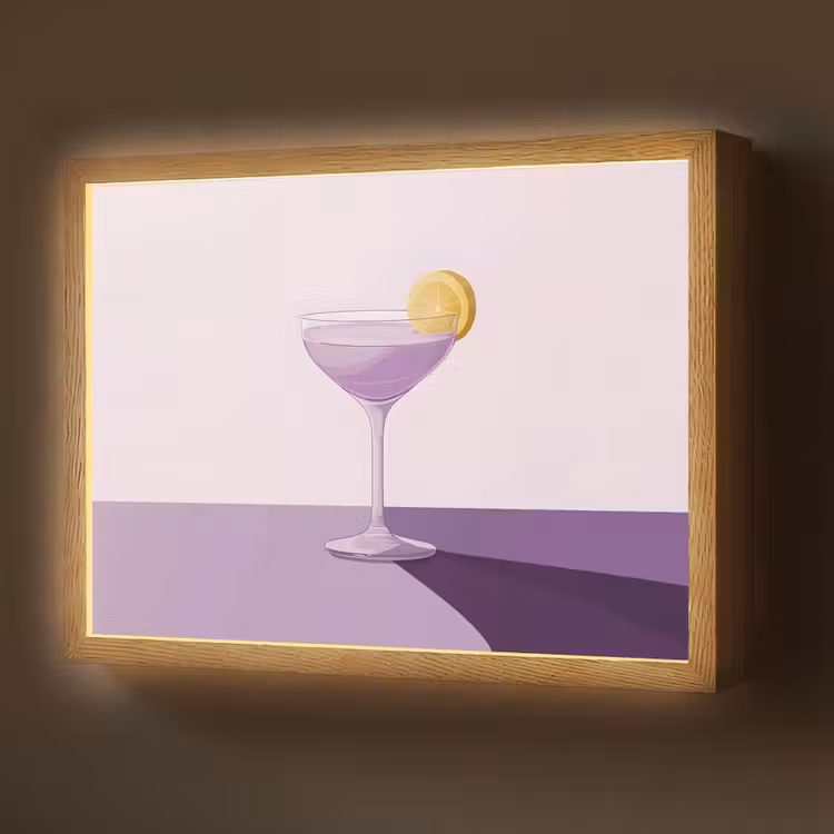 Lightbox - Wandlamp - Cocktail - Paars - Minimalistisch - Citroen — 1