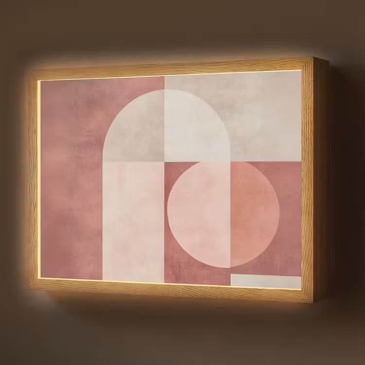 Lightbox - Wandlamp - Figuren - Abstract - Roze — 1