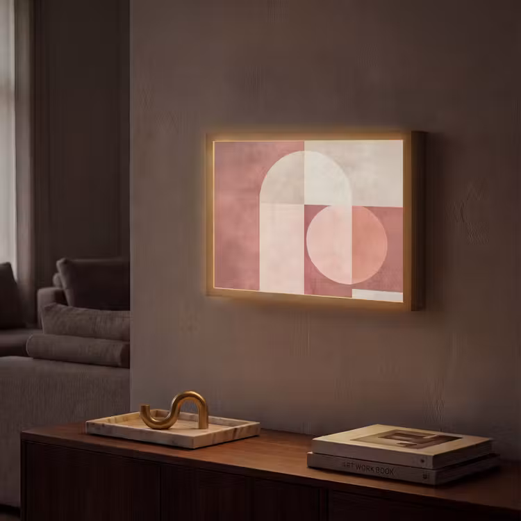 Lightbox - Wandlamp - Figuren - Abstract - Roze — 2